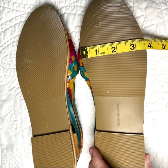 Women’s Calzado Artisanal Leather Huaraches Colorful Woven Design Size 9 - Picture 12 of 12